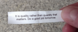 Read more about the article Quality over quantity